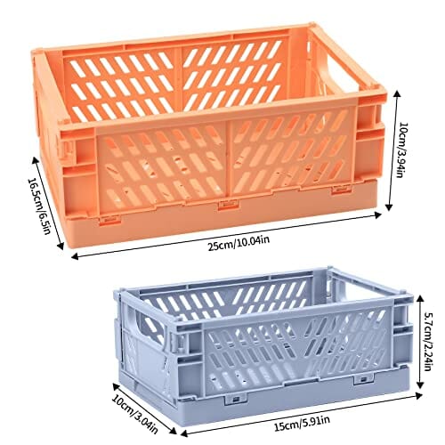 5 sztuk koszy z tworzywa sztucznego, składane, stabilne, małe pudełka składane, do biura, pokoju dziecięcego, łazienki i gabinetu (25 x 16,5 x 10 cm, 15 x 10 x 5,7 cm) - obrazek 6