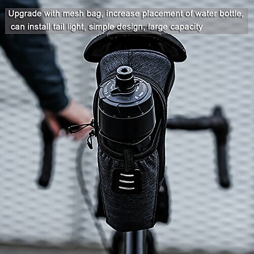 Roswheel torba na siodełko rowerowe 1,8 l torba na siodełko rowerowe sztyca do przechowywania ogon pokrowiec na rower szosowy tylne sakwy torba na rower rower rower na butelkę wody MTB, wodoodporna (2018 - obrazek 6