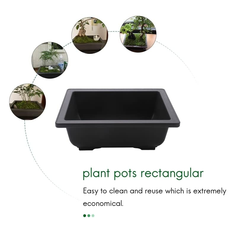 6 opakowań bonsai doniczki treningowe z tacą z tworzywa sztucznego bon - obrazek 4