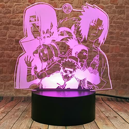 Nowość Hatake Kakashi Uzumaki Uchiha Sasuke Haruno Sakura Anime Sakura Nara Shikamaru lampa biurkowa z 7 zmieniającymi się kolorami RGB lampka nocna chłopiec chłopiec chłopiec Boże Narodzenie dekoracja prezent - obrazek 8