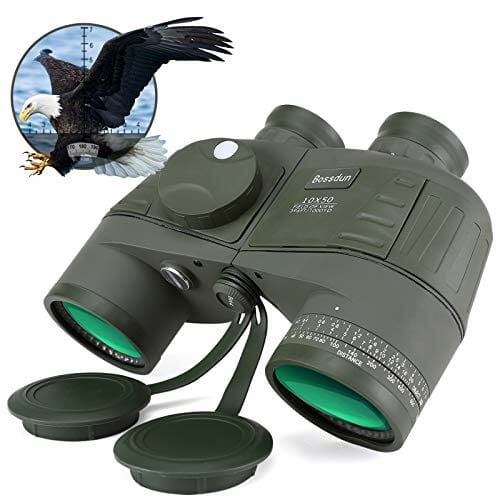 Lornetka morska, 10 x 50, wodoszczelna, odporna na mgły, obiektyw BAK4