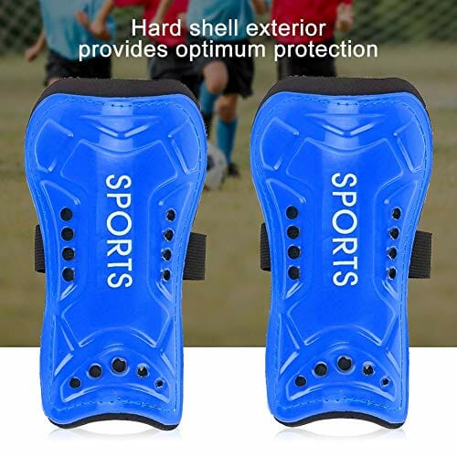 Ochraniacze goleni dzieci dzieci, ochraniacze piłkarskie piłka nożna podkładka na golenie sportowe ochraniacz na nogi dla chłopców, dziewcząt, młodzieży, nastolatków (niebieski) - obrazek 6