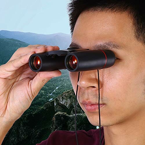 lornetka najlepsza mini lornetka z soczewką do obserwacji ptaków, przenośna lekka metalowa teatr koncertowy, gra sportowa polowanie pole widzenia, W zestawie mężczyźni kobiety i dziecko - obrazek 9