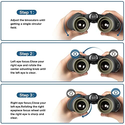 20 x 50 lornetka wojskowa dla dorosłych z adapterem do smartfona – kompaktowa, wodoszczelna lornetka taktyczna do obserwacji ptaków, polowania, wędrówek, podróży, koncertów, teatru z obiektywem BAK4 - obrazek 4