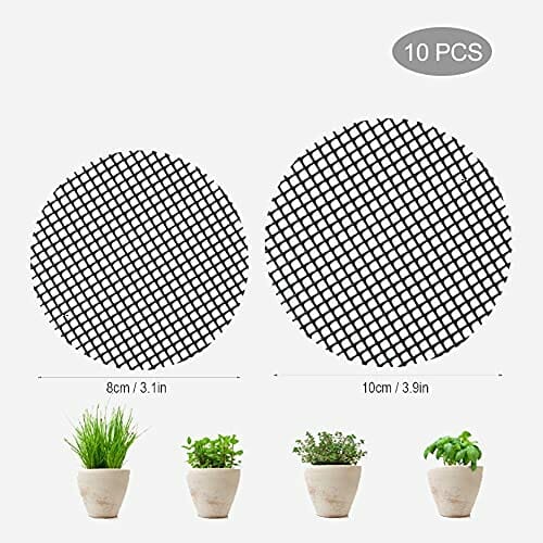 Antilog Mata doniczkowa, 10 szt. ogrodnictwo doniczka na kwiaty otwór mata siatkowa podkładka roślina doniczka bonsai dolna siatka mata (10 cm) - obrazek 7