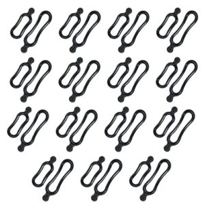 AOROPS Gumowy pierścień rowerowy ze stretchu, czarny, 30 sztuk, gumowa taśma do latarki rowerowej (15 dłuższych + 15 krótszych)