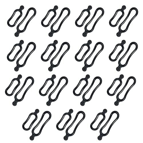 AOROPS Gumowy pierścień rowerowy ze stretchu, czarny, 30 sztuk, gumowa taśma do latarki rowerowej (15 dłuższych + 15 krótszych)