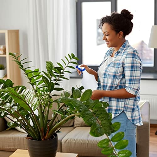 Relaxdays Butelka z rozpylaczem, zestaw 3 sztuk, regulowana dysza, 1 litr, ze skalą, tworzywo sztuczne, rozpylacz kwiatów, biało-zielony, 3 sztuki - obrazek 8