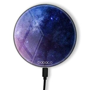 ERT GROUP Oryginalna i oficjalnie licencjonowana przez Babaco ładowarka indukcyjna, wzór Natura 003, szklana bezprzewodowa stacja ładująca, kabel Micro USB 1 metr 10W