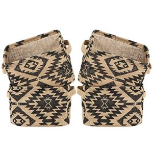 LessMo 4-pak kosze do przechowywania, składane mini pudełka do przecho