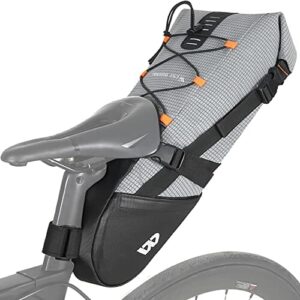 Torba na Siodełko Rowerowe 10L TPU Torba Podsiodłowa 100% Wodoodporna Torby na Siodełko z Odblaskiem Backloader do Roweru Szosowego MTB