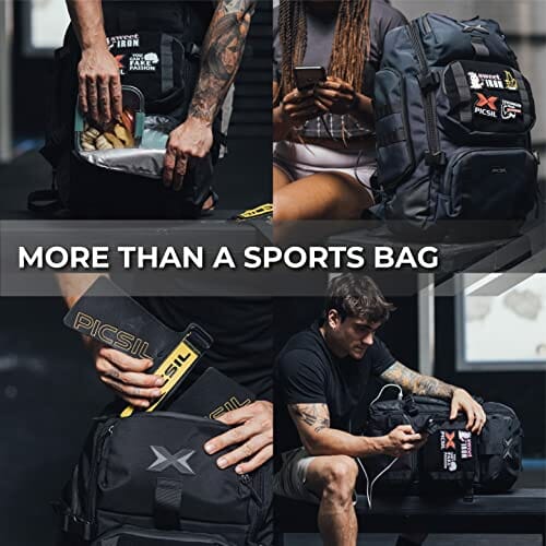 PICSIL Plecak Tactical 40L, Wodoodporny plecak wojskowy z kieszenią termiczną, port ładowania USB, schowek na uchwyt, plecak szkoleniowy Molle, podróżny, Camping (Navy, 40L), Navy - obrazek 3