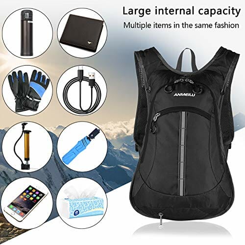 Plecak rowerowy, plecak rowerowy 15 l, wodoodporny, oddychający plecak rowerowy, plecak turystyczny, torby sportowe, do podróży, jazdy konnej, trekkingu, wspinaczki górskiej, kempingu, wspinaczki górskiej, wspinaczki górskiej, na kemping, do wspinaczki, Czarny - obrazek 7