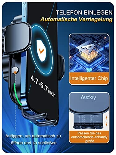 Auckly 15 W Qi ładowarka indukcyjna samochodowa, bezprzewodowa ładowar - obrazek 5
