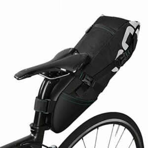 XPhonew torba na siodełko rowerowe, torba na siodełko rowerowe 10 l torba na siedzenie podwieszane torby na rower torba do przechowywania na zewnątrz góra szosa MTB rower miejski rower z zwijanym otworem i odblaskowym logo