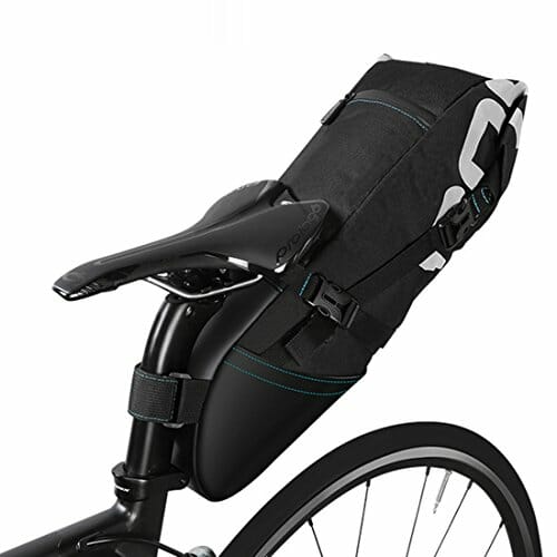 XPhonew torba na siodełko rowerowe, torba na siodełko rowerowe 10 l torba na siedzenie podwieszane torby na rower torba do przechowywania na zewnątrz góra szosa MTB rower miejski rower z zwijanym otworem i odblaskowym logo