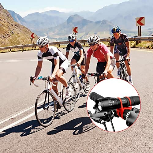 ZOLISCHE 20 szt. silikonowy pasek rowerowy kolorowy uchwyt latarki rowerowej uchwyt na lampę rowerową gumowy pasek mocujący krawat do trzymania latarek telefonów komórkowych głośników światła uchwyt na kierownicę roweru - obrazek 4