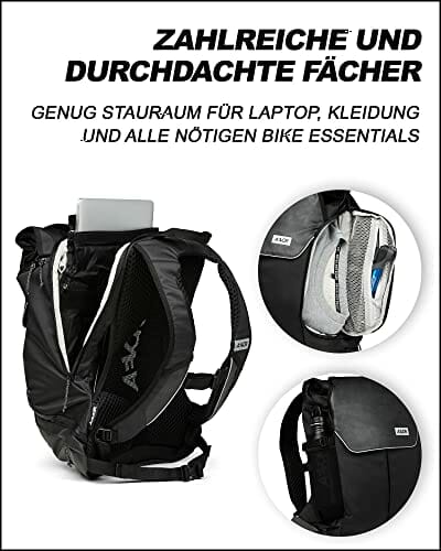 AEVOR Bike Pack plecak rowerowy, z możliwością rozszerzenia, wodoodporny, wentylacja pleców, kieszeń na laptopa - obrazek 4