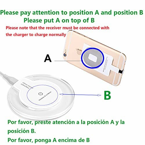 Bezprzewodowa ładowarka (biała), bezprzewodowa podkładka ładująca Qi odbiornik dla 7 Plus 7 6 Plus 5s 5c, Galaxy S7 S6 Edge, Nexus 4/5/6 i wszystkich urządzeń z obsługą Qi - obrazek 4