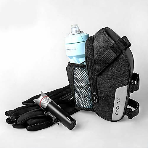 Roswheel torba na siodełko rowerowe 1,8 l torba na siodełko rowerowe sztyca do przechowywania ogon pokrowiec na rower szosowy tylne sakwy torba na rower rower rower na butelkę wody MTB, wodoodporna (2018 - obrazek 2