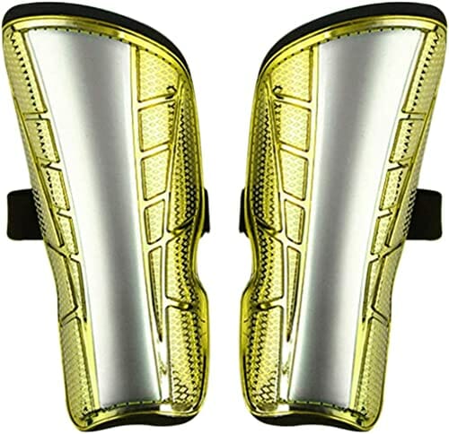 ASEOK młodzież dziecięca podkładka na golenie, dziecięca podkładka pod golenie, 1 para lekkich i oddychających dziecięcych łydek sprzęt ochronny dla dzieci na 6-12 lat, chłopcy, dziewczęta, dzieci, nastolatki (niebieski i żółty