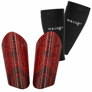HshDUti 2 sztuki ochraniaczy na golenie w piłce nożnej, skarpetki dla dzieci młodzieży i dorosłych, wyposażenie do piłki nożnej, redukcja wstrząsów i kontuzji
