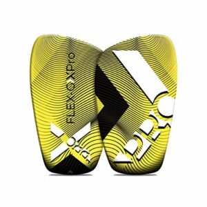 Flex-GXPro - Elastyczne ochraniacze na piszczeli - Maksymalna ochrona +20% - Ultralekkie 55 gramów - Kolor żółty - Rozmiar S