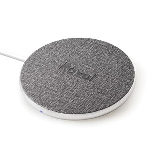 Ravol Ładowarka bezprzewodowa, 10 W Max Qi Certified Wirelss Charging Pad do iPhone 12, 12 Pro Max, 11, 11 Pro, AirPods, Galaxy S20 (bez adaptera AC)