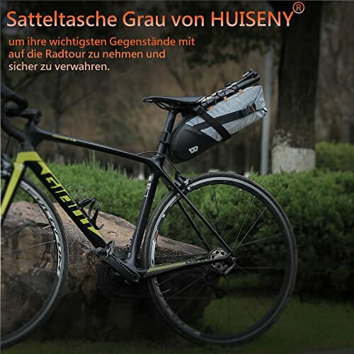 Torba na Siodełko Rowerowe 10L TPU Torba Podsiodłowa 100% Wodoodporna Torby na Siodełko z Odblaskiem Backloader do Roweru Szosowego MTB - obrazek 3