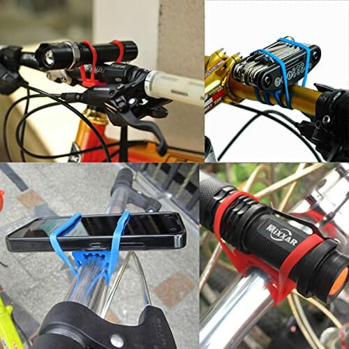 Silikonowe Mocowanie Paska Rowerowego Silikonowe Paski Rowerowe Latarka Taśma Mocująca do Kierownicy Silikonowy Pasek Rowerowy Mocowanie Silikonowy Uchwyt na światło Rowerowe do Odpowiednia do Latarki - obrazek 3