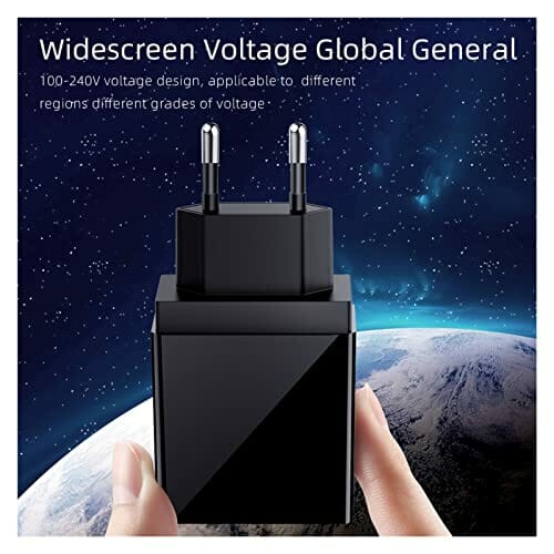 Stacja ładująca USB Uniwersalna 4-portowa ładowarka USB Travel 5V/5.1A Adapter do telefonu Inteligentna głowica ładująca Smart Phone Szybka ładowarka USB do biura, szkoły i domu (Color : Nero, Size - obrazek 3