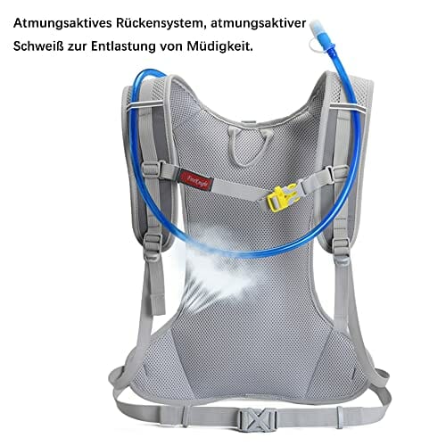 free knight Plecak z bukłakiem 2 l, torba na kask, plecak dzienny z wodą, do jazdy na rowerze, biegania, joggingu - obrazek 3