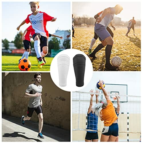MILAIUN 2 pary ochraniaczy na golenie dla dorosłych i młodzieży, dla dzieci, z zoptymalizowaną kieszenią wsuwaną – skarpety piłkarskie, bandaże łydkowe, getry kompresyjne, skarpety do biegania - obrazek 2