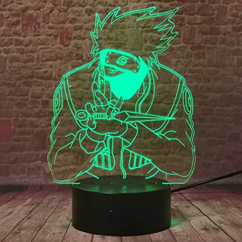 hippuden Legendy Hatake Kakashi 7 zmieniających się kolorów, figura nocna 3D, kreatywna, profesjonalna lampka do sypialni, latarnia, fanów, chłopców, mężczyzn, małych syn, urodziny, zabawka bożonarodzeniowa, prezent - obrazek 9