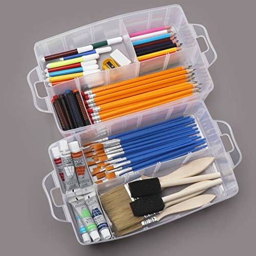 Kurtzy 3-Poziomowy Przezroczysty Plastikowy Pojemnik do Piętrowego Ukł - obrazek 4