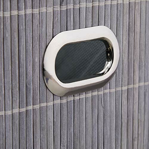 Relaxdays Bambusowy kosz do przechowywania, prostokątny, składany, wąs - obrazek 3