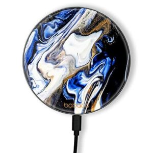 ERT GROUP Oryginalna i oficjalnie licencjonowana przez Babaco ładowarka indukcyjna, wzór Abstract 019, szklana bezprzewodowa stacja ładująca, kabel Micro USB 1 metr 10W