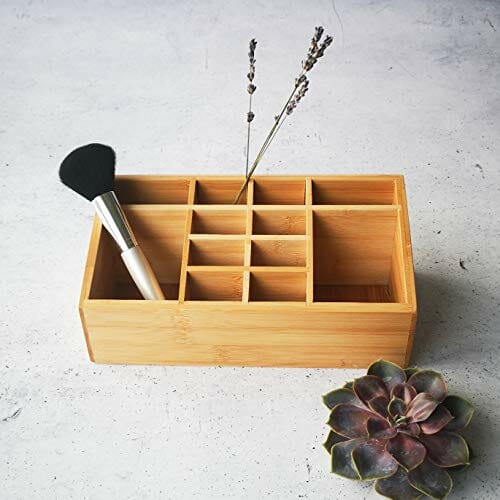 Zeller 25385 organizer drewniany, naturalny, 25,4 x 12 x 10 cm - obrazek 2