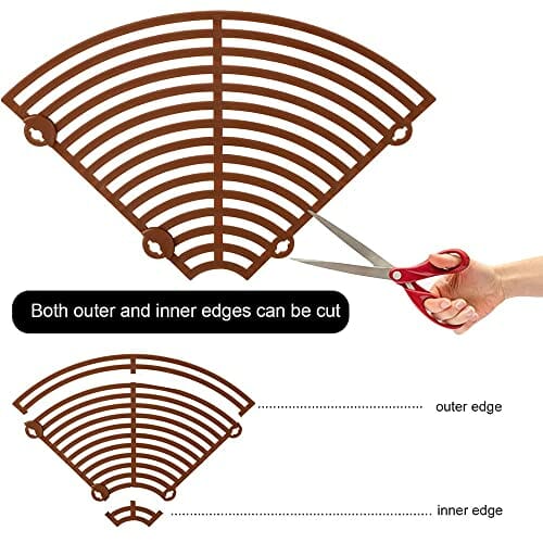2 x Ochraniacze gleby do doniczek, Doniczka do ochrony roślin bezpieczeństwa, siatka ochronna do doniczek do ochrony dzieci i zwierząt domowych, Kolor Brązowy, Czarny - obrazek 2