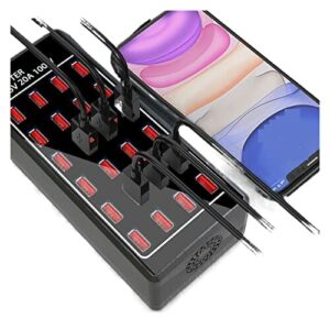 Stacja ładująca USB 100W 24 porty ładowarka USB stacja dokująca zasilacz 5V 20A telefon komórkowy USB szybkie ładowanie koncentrator USB wieloportowy zasilacz stacja dokująca do biura, szkoły i domu