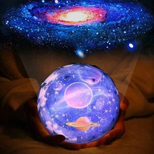 Dziecięca lampka nocna z projektorem gwiaździstego nieba, obracany o 360 stopni, projektor gwiazd dla dzieci z 7 zestawami filmów, lampa nocna, gwiaździste niebo, projektor dla dzieci