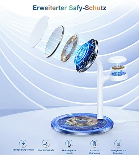 Bezprzewodowa ładowarka 3 w 1, 18 W, składana, indukcyjna stacja ładująca, bezprzewodowa ładowarka do iPhone 14, 13, 12, 11 Pro Max/Se 3/Xs/XR/X/8+, do Apple Watch 7/6/Se/5/4/3/2/1, do Airpods Pro/2/3 - obrazek 4