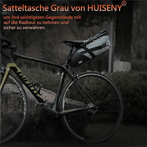 Torba na Siodełko Rowerowe 10L TPU Torba Podsiodłowa 100% Wodoodporna Torby na Siodełko z Odblaskiem Backloader do Roweru Szosowego MTB - obrazek 2