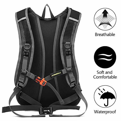 Plecak rowerowy, plecak rowerowy 15 l, wodoodporny, oddychający plecak rowerowy, plecak turystyczny, torby sportowe, do podróży, jazdy konnej, trekkingu, wspinaczki górskiej, kempingu, wspinaczki górskiej, wspinaczki górskiej, na kemping, do wspinaczki, Czarny - obrazek 6