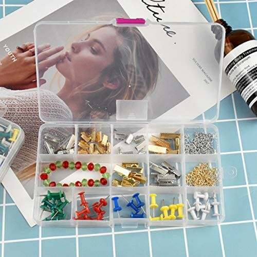 Kissral 2 szt. małe pudełko do przechowywania z przezroczystą pokrywką - obrazek 4