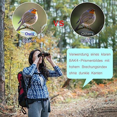 TTSkying Lornetka 60 x 60 HD, profesjonalna lornetka z noktowizorem IPX7, wodoszczelna, lornetka dla dorosłych, jasne i przejrzyste pole widzenia do podróży, obserwacji ptaków, uprawiania sportu i dzikich zwierząt - obrazek 6