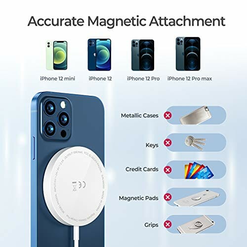 ANSTA Bezprzewodowe ładowanie, pasuje do iPhone 12, 11 Pro, 11 Pro Max, 11, ładowanie w każdym kierunku - obrazek 4