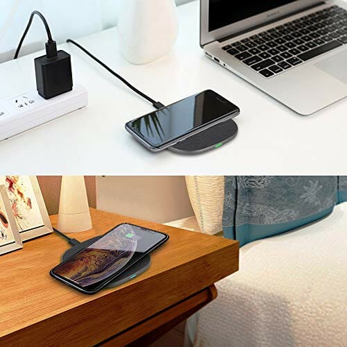 Evershop Szybka bezprzewodowa ładowarka, indukcyjna stacja ładująca, bezprzewodowe ładowanie do iPhone 13, 12, 11, 14/Pro/XS/X/8/8 Plus, stacja ładująca Fast Qi do Samsung Galaxy S20/S10/Note 9/S9 Plus/Note 8, Huawei P30 Pro itd - obrazek 2