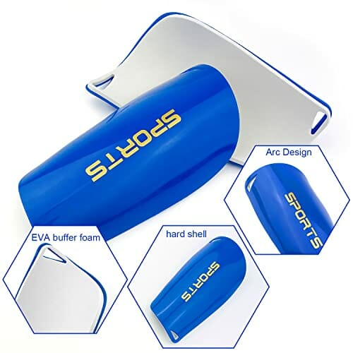 Zestaw ochraniaczy na piszczelę, ochraniacze piszczeli, dla dzieci z oddychającymi skarpetami do piłki nożnej, ochraniacze na piszczeli, młodzieżowe, ergonomiczne ochraniacze piszczeli, kompleksowa ochrona - obrazek 6