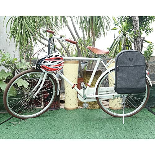 TOURBON duży nylonowy klips na rowery torby rowerowe plecak torba na laptopa - czarny - obrazek 5